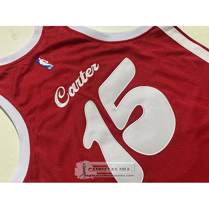 Camiseta Memphis Grizzlies Vince Carter NO 15 Mitchell & Ness 2015-16 Rojo